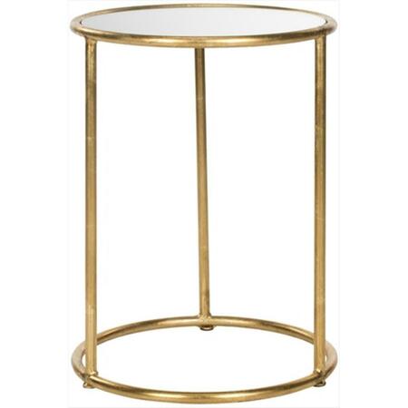 SAFAVIEH Shay Accent Table Gold And Mirror Top FOX2523A